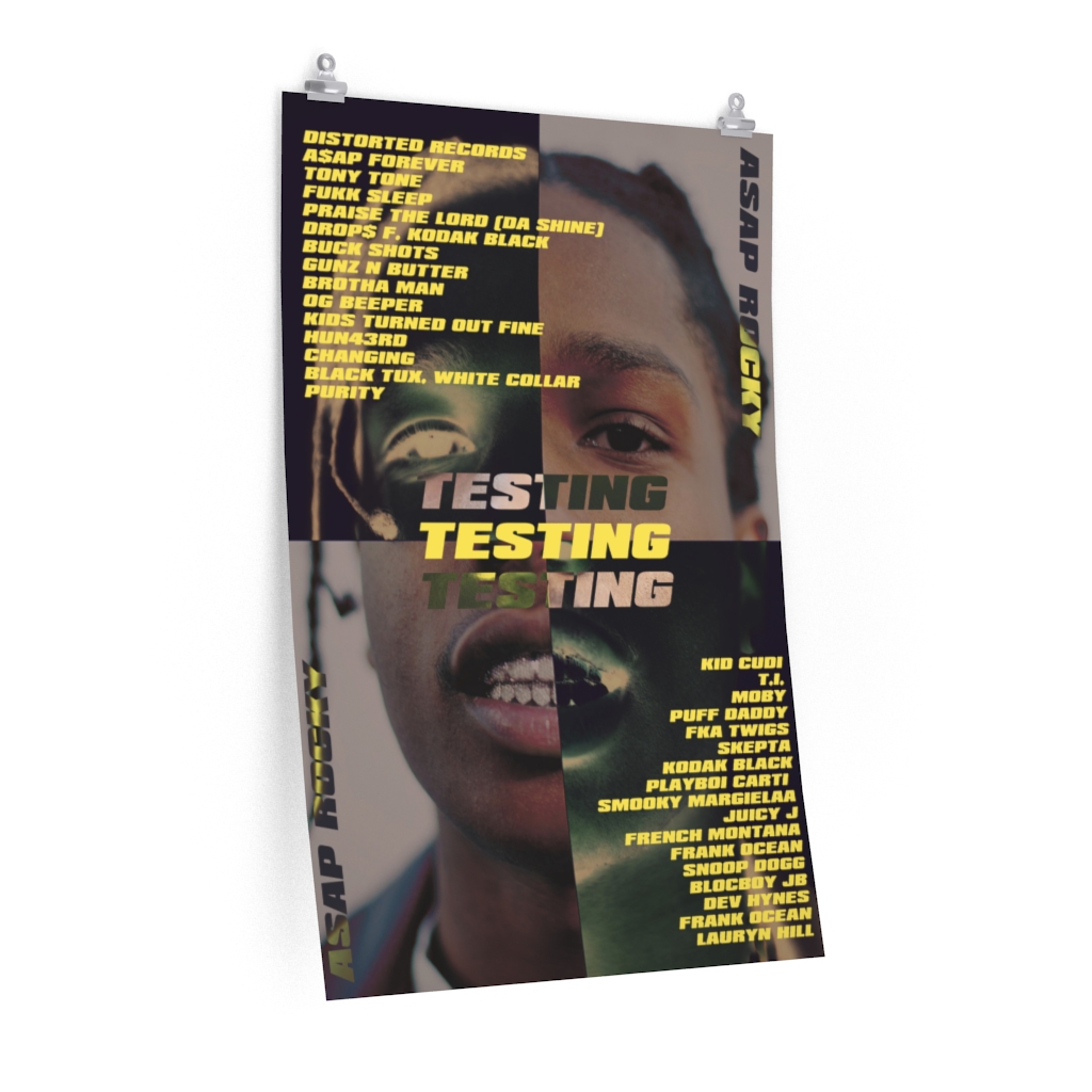 ASAP Rocky Testing poster